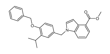 Methyl 1-(4-benzyloxy-3-isopropylbenzyl)-1H-indole-4-carboxylate结构式