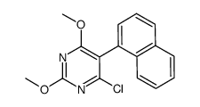 4-chloro-2,6-dimethoxy-5-(1-naphthyl)pyrimidine结构式