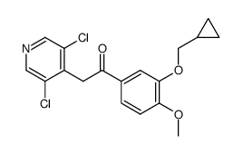 1-(3-cyclopropylmethoxy-4-methoxy-phenyl)-2-(3,5-dichloro-pyridin-4-yl)-ethanone Structure