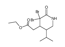 4-Ethoxycarbonylmethyl-3,3-dibrom-5-isopropyl-piperidin-2-on Structure