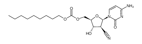 5'-O-(n-nonyloxycarbonyl)-2'-cyano-2'-deoxy-1-β-D-arabinofuranosylcytosine Structure