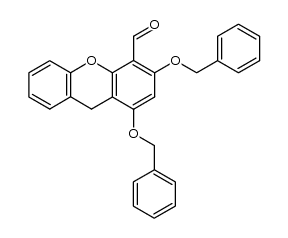 1,3-bis(benzyloxy)-4-formyl-9H-xanthene结构式