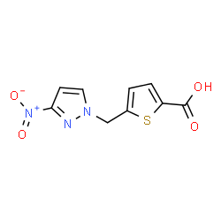 5-[(3-Nitro-1H-pyrazol-1-yl)methyl]thiophene-2-carboxylic acid结构式