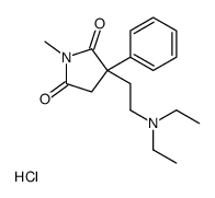 3-[2-(diethylamino)ethyl]-1-methyl-3-phenylpyrrolidine-2,5-dione,hydrochloride Structure