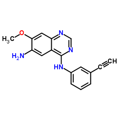 N4-(3-炔苯基)-7-甲氧基喹唑啉-4,6-二胺结构式