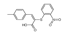2-(2-nitro-phenylsulfanyl)-3-p-tolyl-acrylic acid结构式