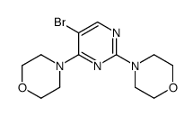 4-[5-Bromo-4-(morpholin-4-yl)pyrimidin-2-yl]morpholine结构式