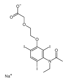 sodium,2-[2-[3-[acetyl(ethyl)amino]-2,4,6-triiodophenoxy]ethoxy]acetate结构式