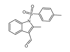 2-methyl-1-tosyl-1H-indole-3-carbaldehyde结构式