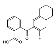 2-(3-fluoro-5,6,7,8-tetrahydronaphthalene-2-carbonyl)benzoic acid Structure