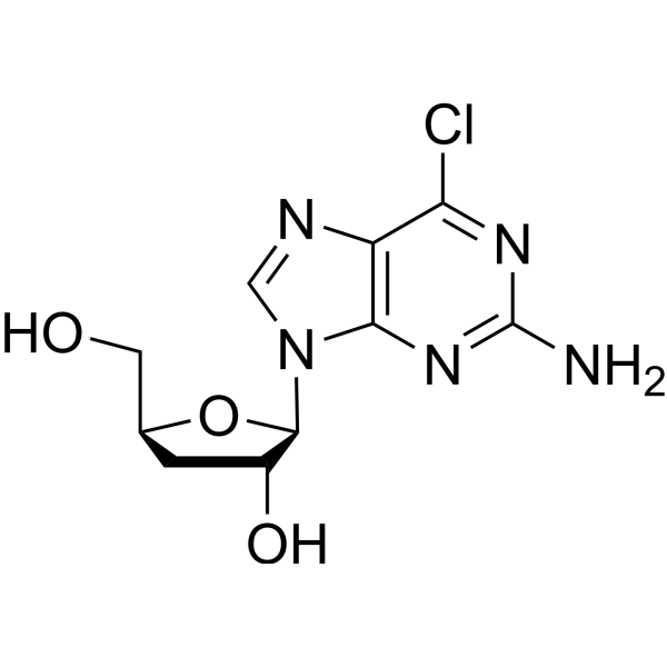 2-Amino-6-chloro-9-(3-deoxy-beta-D-ribofuanosyl)-9H-purine Structure