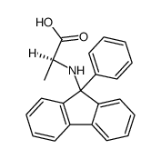 (2S)-N-(9-phenylfluoren-9-yl)alanine结构式