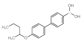 4-(4′-(2-戊氧基)苯基)苯硼酸(含不等量的酸酐)结构式