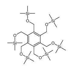 Trimethyl[(2,3,4,5,6-pentakis([(trimethylsilyl)oxy]methyl)benzyl)oxy]s ilane Structure