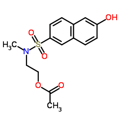 2-(2-Hydroxy-N-methylnaphthalene-6-sulfonamido ethyl acetate结构式