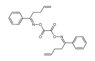 1-phenylpent-4-en-1-one O-(2-oxo-2-(((1-phenylpent-4-en-1-ylidene)amino)oxy)acetyl) oxime Structure