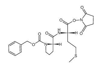 N-(benzyloxycarbonyl)-L-prolyl-L-methionine succinimido ester Structure