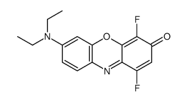 7-(diethylamino)-1,4-difluorophenoxazin-3-one Structure