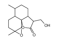 3H-Oxireno(7,8)naphtho(8a,1-b)furan-3-one,decahydro-4-(hydroxymethyl)-7,9a-dimethyl-,(1aR-(1aalpha,1bR*,4beta,4abeta,7beta,7abeta,9aalpha))结构式