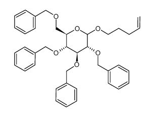 pent-4-enyl-2,3,46-tetra-o-benzyl-d-glucopyranoside Structure