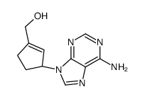 [(3S)-3-(6-aminopurin-9-yl)cyclopenten-1-yl]methanol结构式