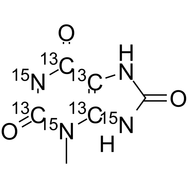 1,3-Dimethyluric Acid-13C4,15N3 Structure