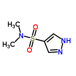 N,N-二甲基-1H-吡唑-4-磺酰胺结构式
