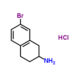 7-溴-1,2,3,4-四氢萘-2-胺盐酸盐结构式