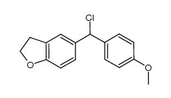 (2,3-dihydroenzofuran-5-yl)-(4'-methoxyphenyl)-methyl chloride Structure