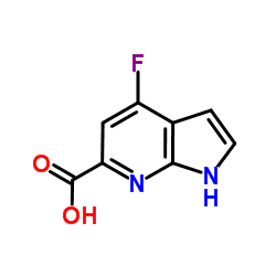 4-fluoro-1H-pyrrolo[2,3-b]pyridine-6-carboxylic acid结构式