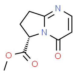 Methyl-(S)-methyl-4-oxo-4,6,7,8-tetrahydropyrrolo[1,2-a]pyrimidine-6-carboxylate结构式