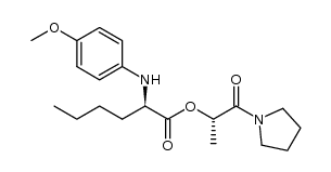 (1S)-1-methyl-2-oxo-2-tetrahydro-1H-pyrrolylethyl N-(p-methoxyphenyl)-2-aminohexanoate Structure