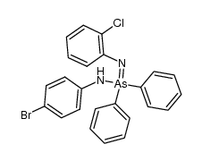 N-(4-bromophenyl)-N'-(2-chlorophenyl)-As,As-diphenylarsinimidic amide Structure