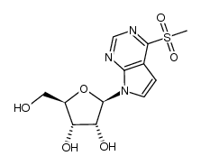 4-(methylsulfonyl)-7-(β-D-ribofuranosyl)-7H-pyrrolo[2,3-d]pyrimidine Structure