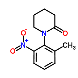 1-(2-Methyl-6-nitrophenyl)-2-piperidinone结构式