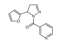 1H-Pyrazole, 4,5-dihydro-5-(2-furanyl)-1-(3-pyridinylcarbonyl)- picture