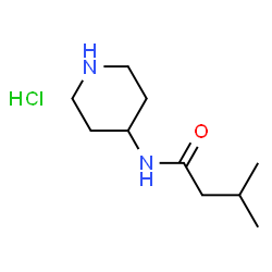 3-Methyl-N-(piperidine-4-yl)butanamido hydrochloride structure