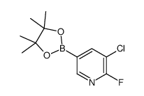 3-chloro-2-fluoro-5-(4,4,5,5-tetramethyl-1,3,2-dioxaborolan-2-yl)pyridine Structure