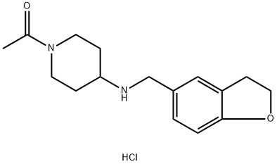 1-{4-[(2,3-Dihydro-1-benzofuran-5-ylmethyl)amino]piperidin-1-yl}ethan-1-one Hydrochloride Structure