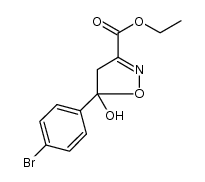 ethyl 5-(4-bromophenyl)-5-hydroxy-4,5-dihydro-3-isoxazolecarboxylate结构式