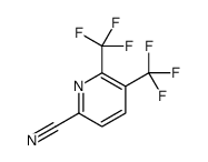 5,6-Bis(trifluoromethyl)-2-pyridinecarbonitrile结构式