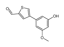 4-(3-hydroxy-5-methoxyphenyl)thiophene-2-carbaldehyde Structure