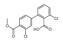 2-chloro-6-(3-chloro-4-methoxycarbonylphenyl)benzoic acid Structure