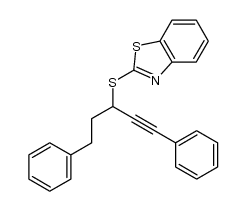 2-[(1,5-diphenylpent-1-yn-3-yl)thio]benzo[d]thiazole Structure