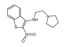 2-nitro-N-(2-pyrrolidin-1-ylethyl)-1-benzothiophen-3-amine结构式