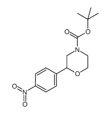 2-(4-nitrophenyl)morpholine-4-carboxylic acid tert-butyl ester结构式