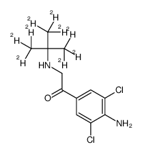 1-(4-amino-3,5-dichlorophenyl)-2-[[1,1,1,3,3,3-hexadeuterio-2-(trideuteriomethyl)propan-2-yl]amino]ethanone Structure