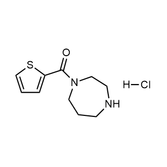 1-(噻吩-2-羰基)-1,4-二氮杂环庚烷盐酸盐结构式