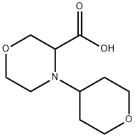 4-(Tetrahydro-pyran-4-yl)-morpholine-3-carboxylic acid结构式