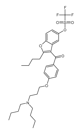 2-butyl-3-({4-[3-(dibutylamino)propoxy]phenyl}carbonyl)-1-benzofuran-5-yl trifluoromethanesulfonate Structure